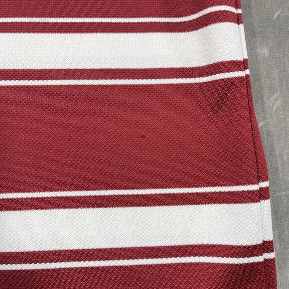 Alabama Crimson Tide Columbia Mens Medium Red Stripe Logo Polo Shirt - Picture 4 of 9